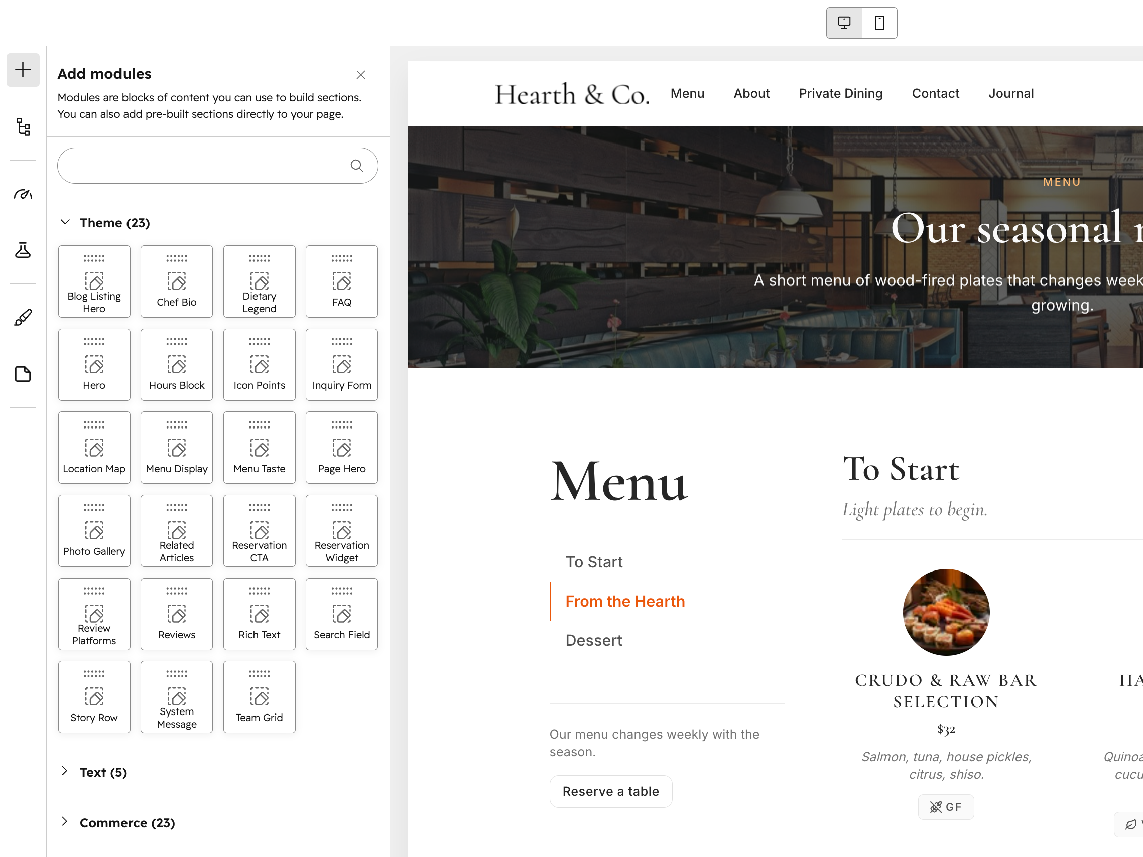 23 Modules Built for Restaurants
