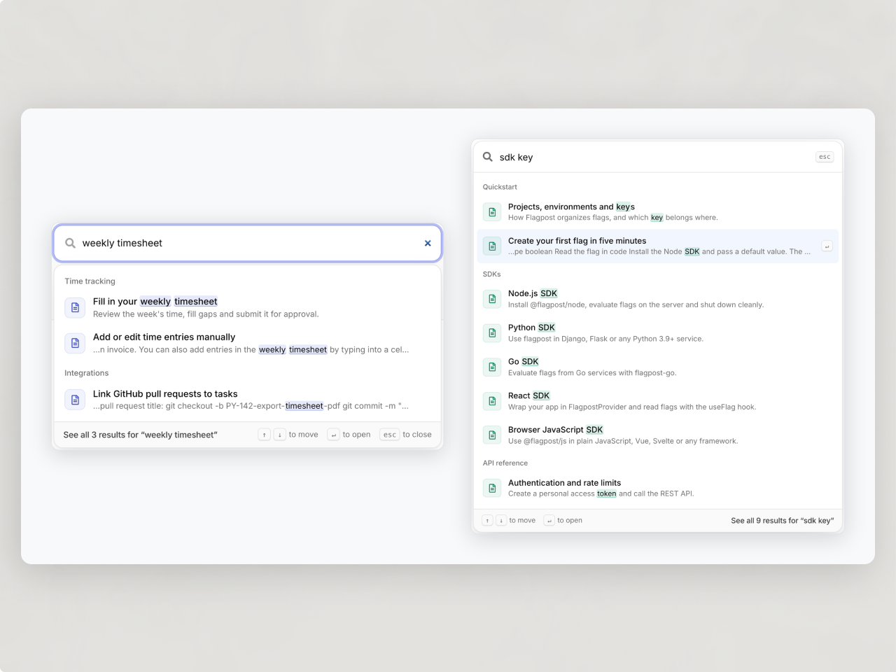 Search that finds answers as you type