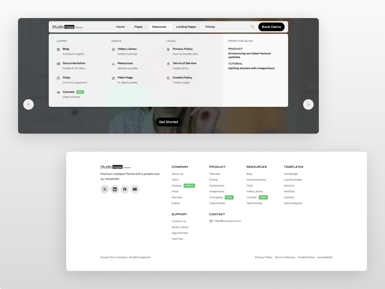 Mega Menu + Pro Footer