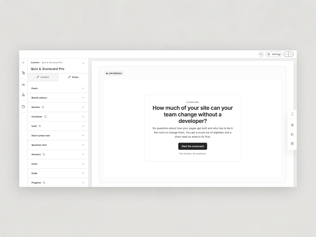 Every value is an editor field