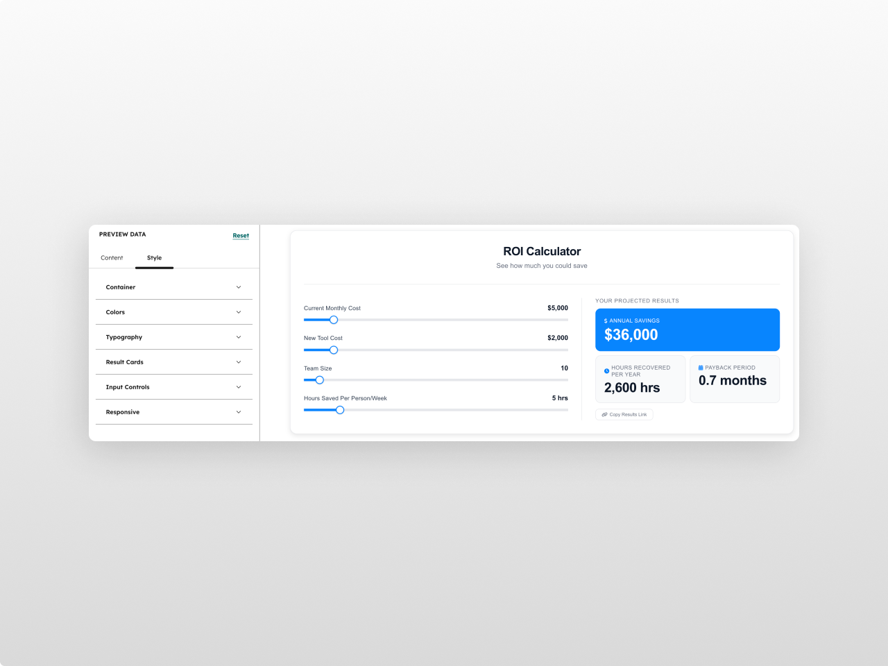 49 Style Controls, Zero Code